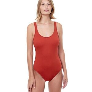 GOTTEX Women’s ELLE ROUND NECK ONE PIECE SWIMSUIT Rust Size 38